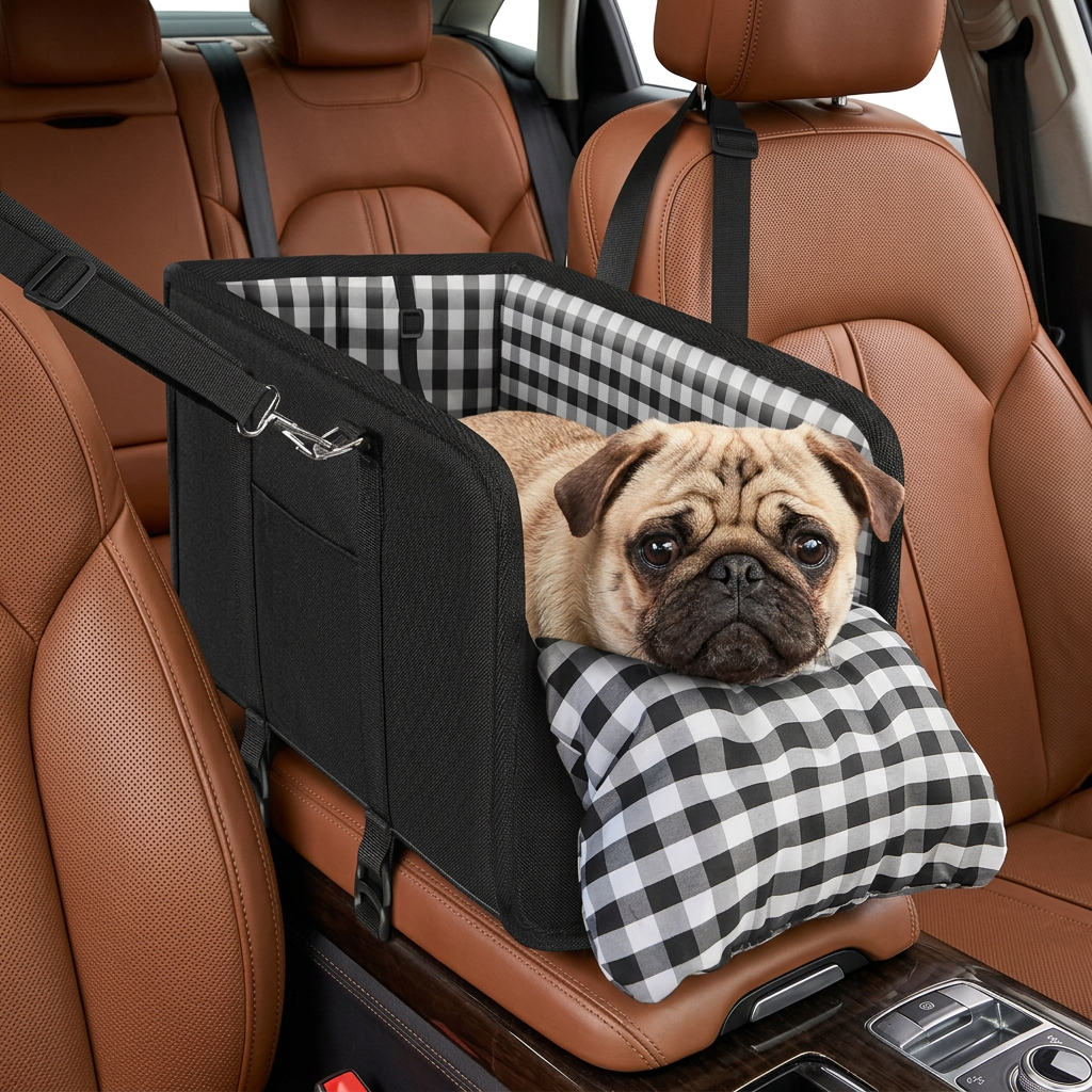 Small Pet Car Carrier with Securing Lead