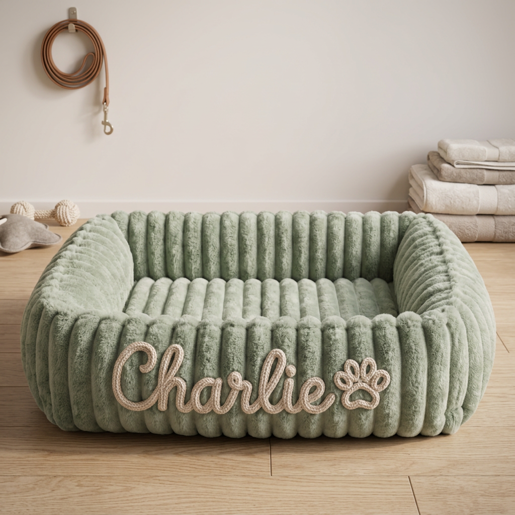 Personalised Cloud-Style Dog Bolster Bed