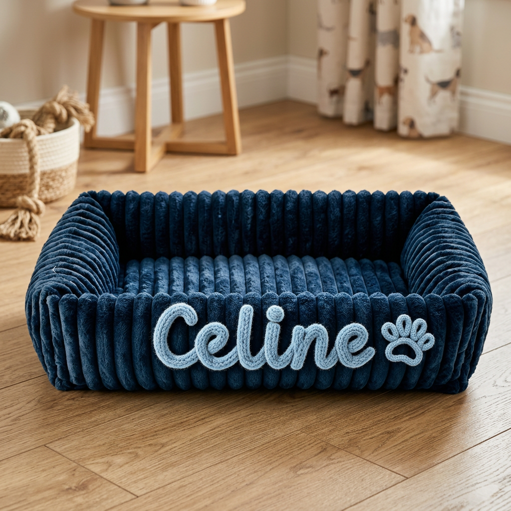 Personalised Cloud-Style Dog Bolster Bed