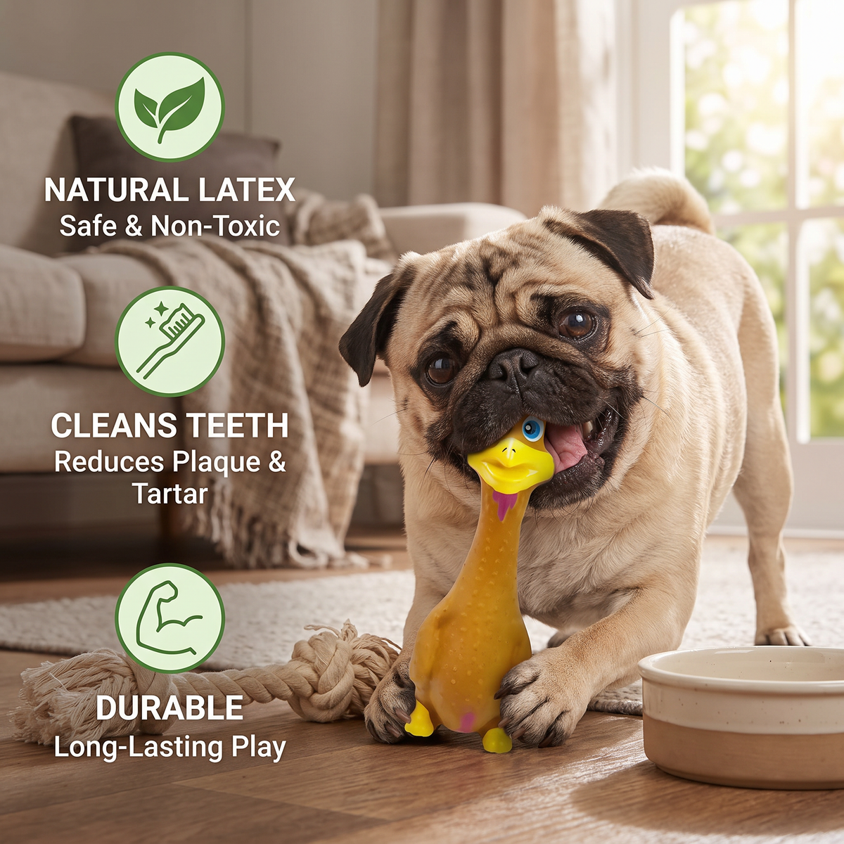 Natural Latex Dog Chew & Play Toy