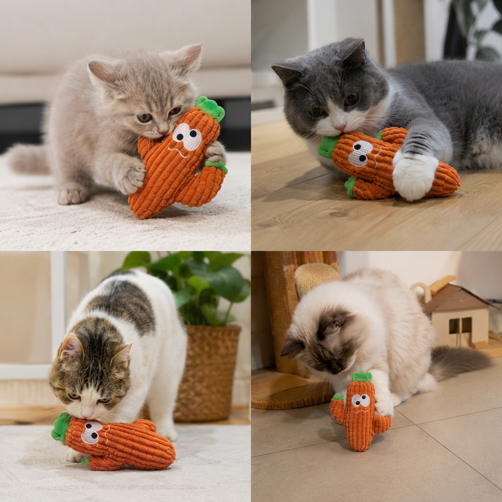 Cactus-Shaped Catnip Cat Chew Toy