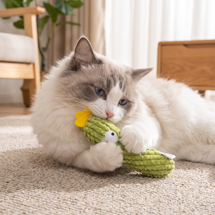 Cactus-Shaped Catnip Cat Chew Toy
