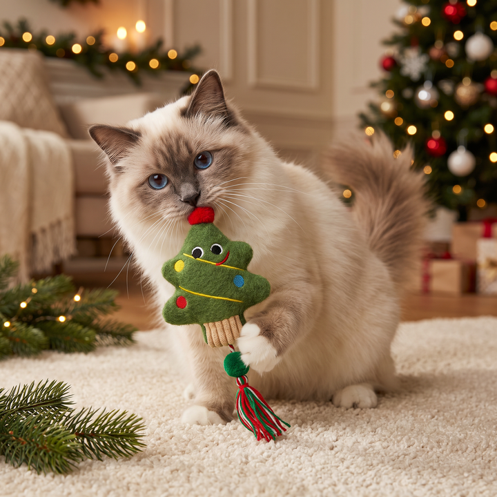 Festive Catnip Rope Teaser