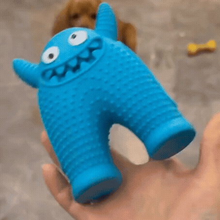 Monster-Shaped Textured Dog Chew Toy