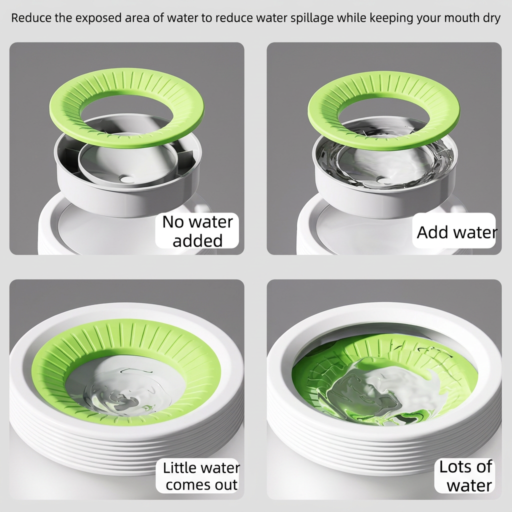 Reduced-Spill Dog Drinking Bowl