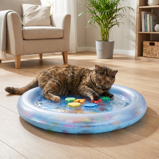 Interactive Water-Filled Cat Cooling Bed 2.0