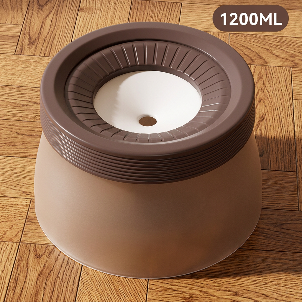 Reduced-Spill Dog Drinking Bowl
