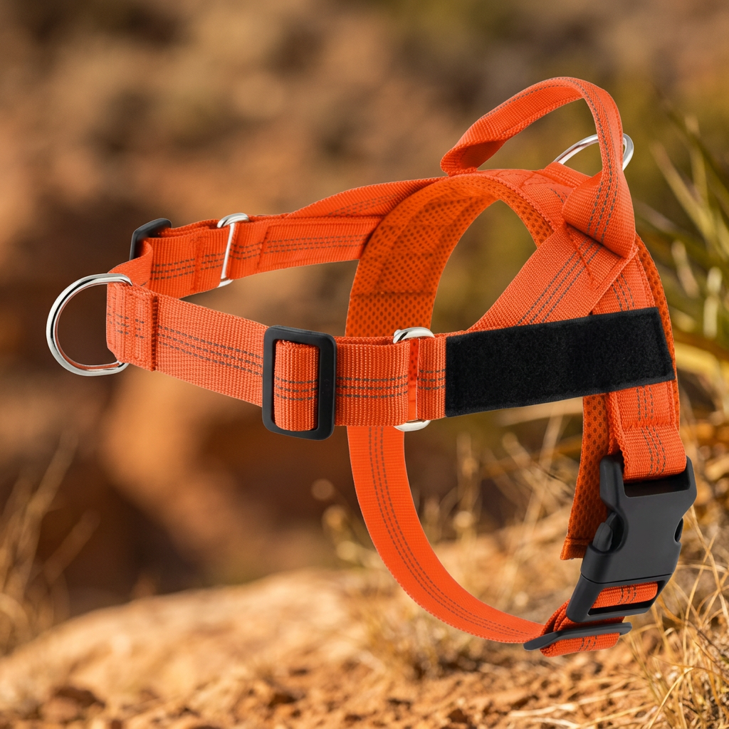 Reflective Dog Harness with Personalised Name Patch