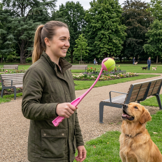 Long-Handle Tennis Ball Thrower for Dogs