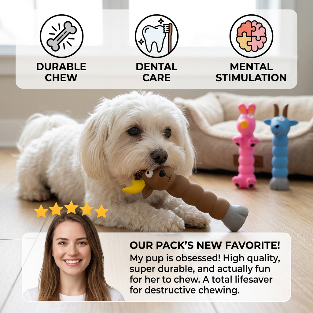 Flexible Animal Dog Chew & Play Toy