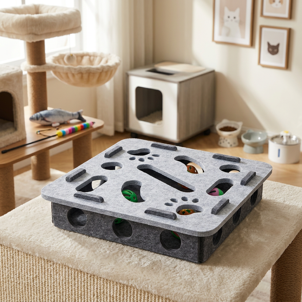 Felt Cat Puzzle Activity Box