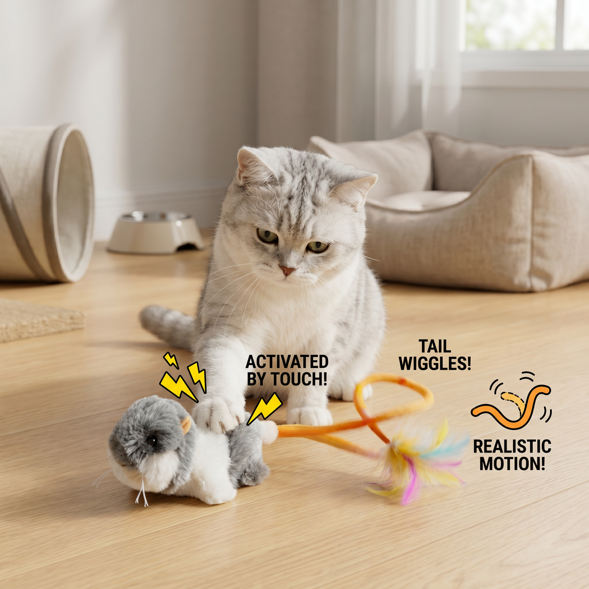 Wriggling-Tail Mouse Cat Toy