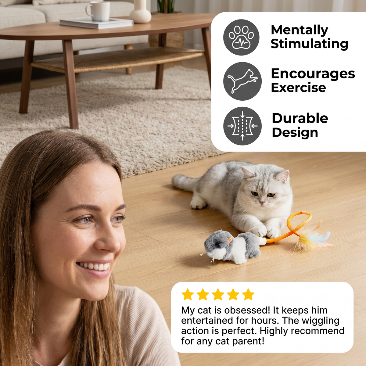 Wriggling-Tail Mouse Cat Toy