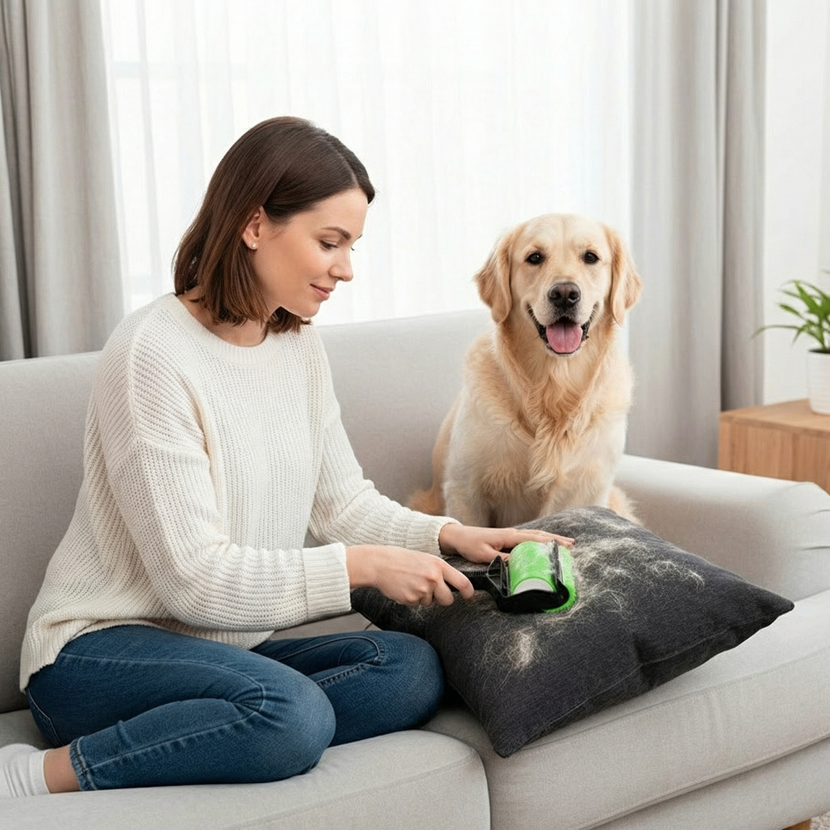 Reusable 3-in-1 Pet Fur Cleaning Brush