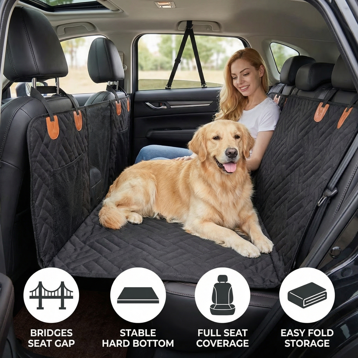 Hard-Base Dog Car Seat Extension