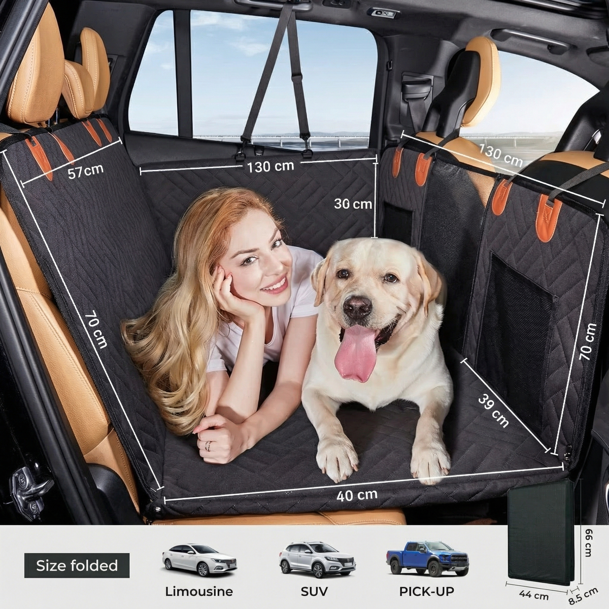 Hard-Base Dog Car Seat Extension