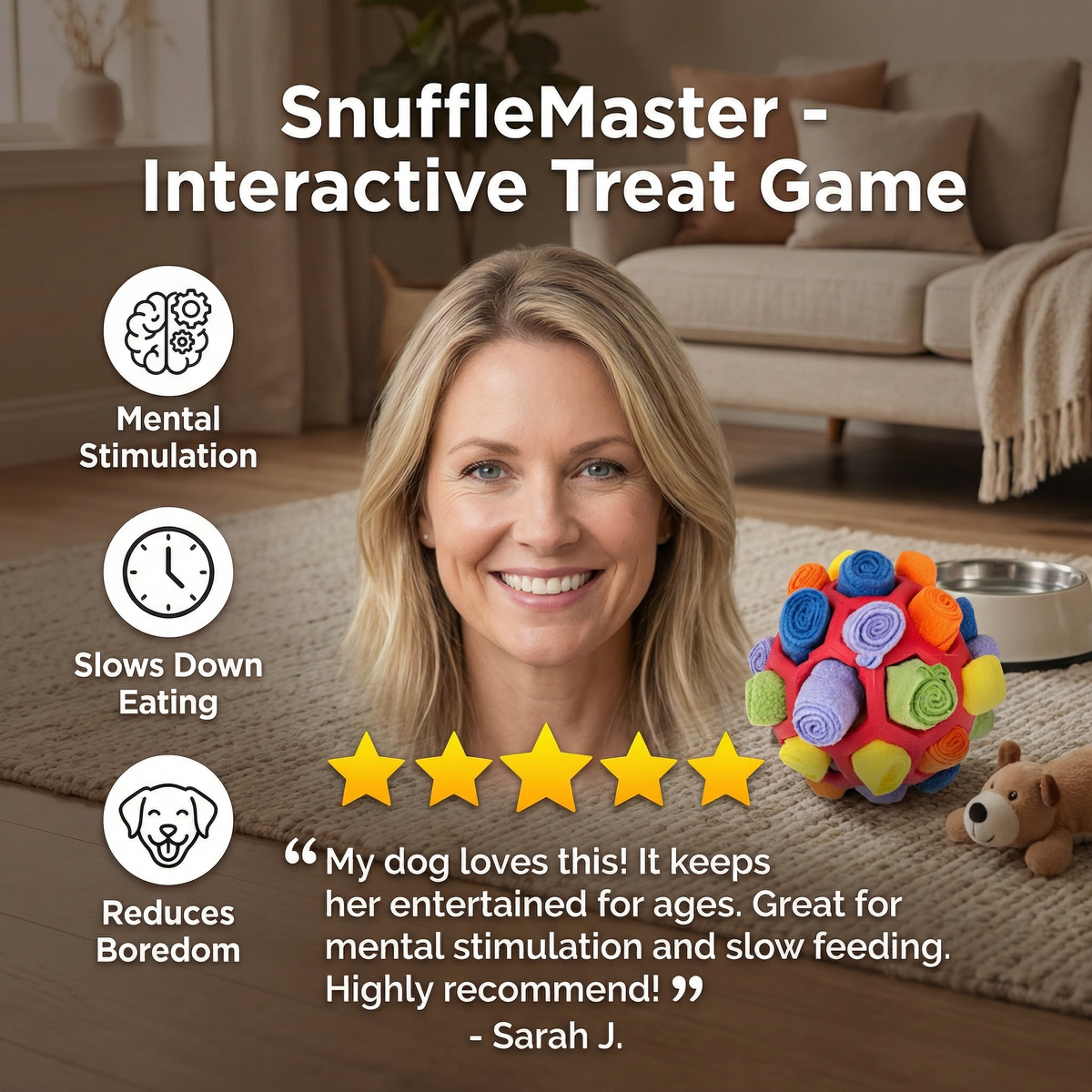 Dog Snuffle & Hidden-Treat Activity Game
