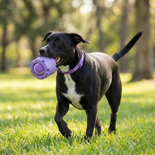 Tumbling Tennis-Style Dog Toy