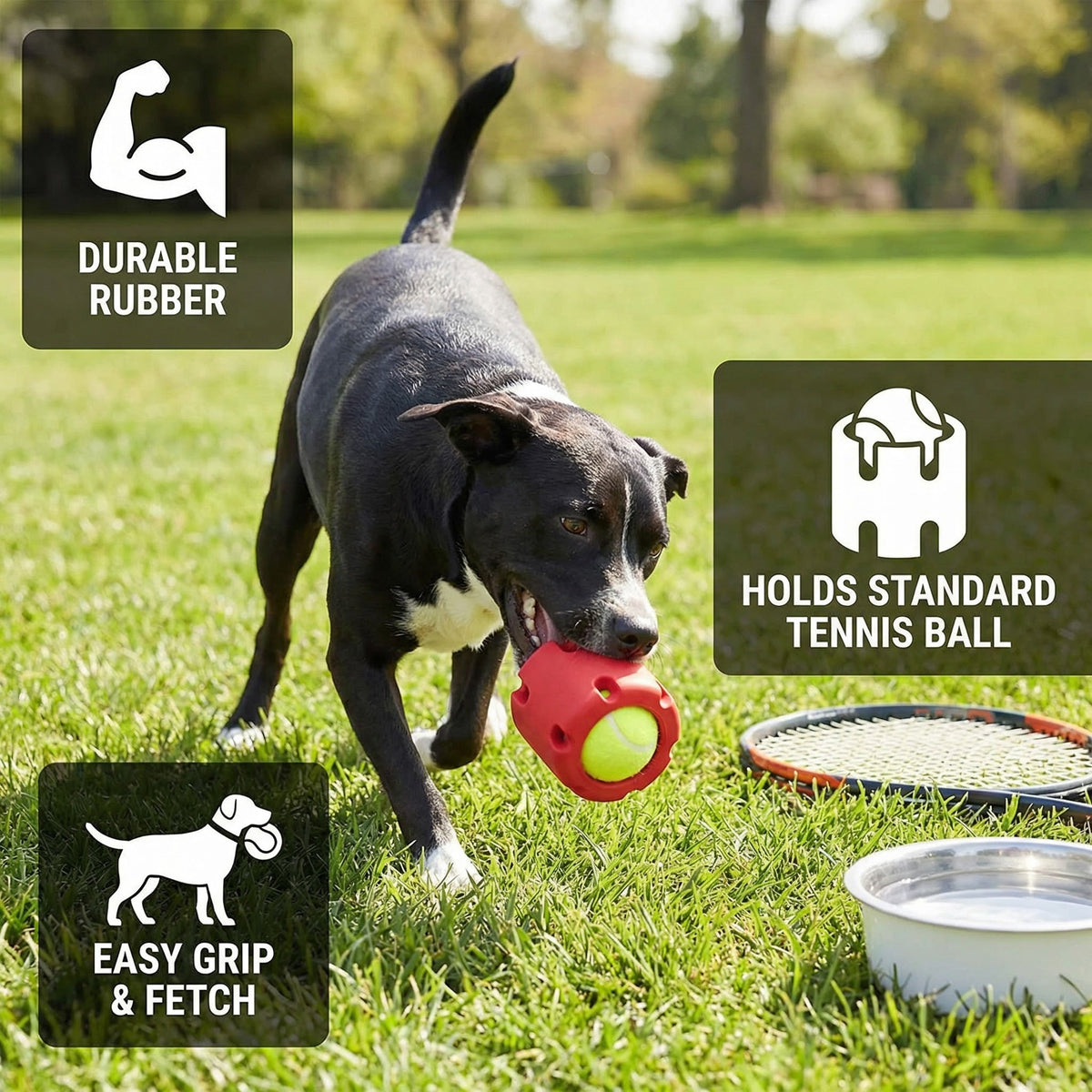 Tumbling Tennis-Style Dog Toy