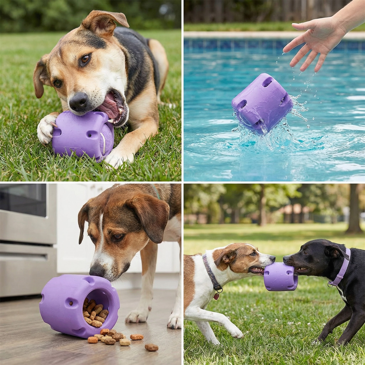 Tumbling Tennis-Style Dog Toy
