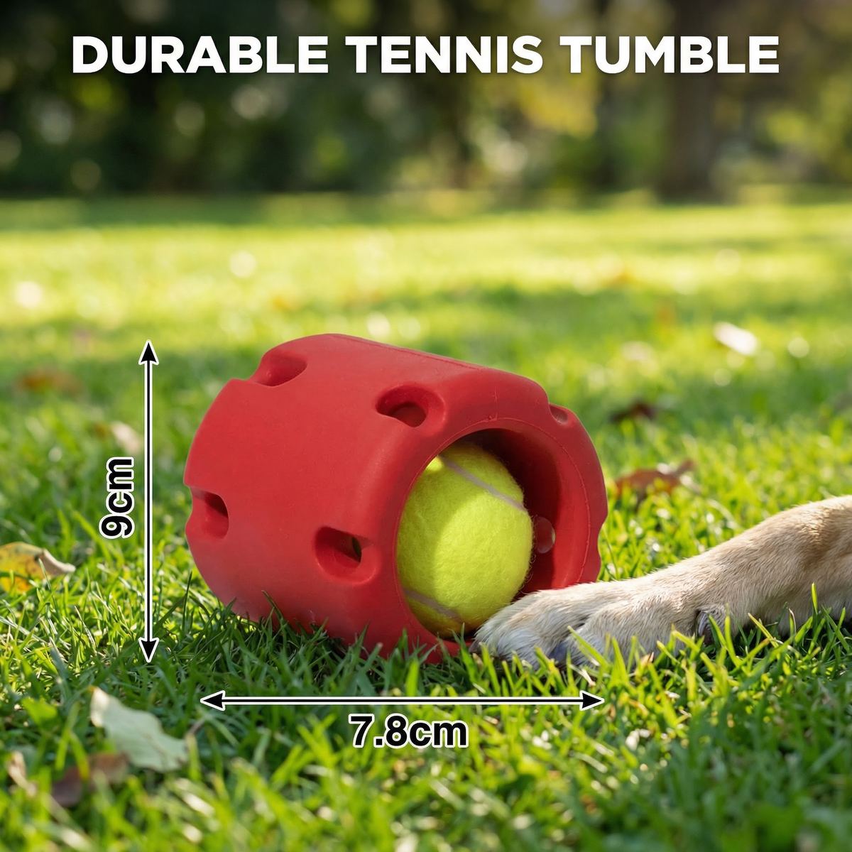 Tumbling Tennis-Style Dog Toy