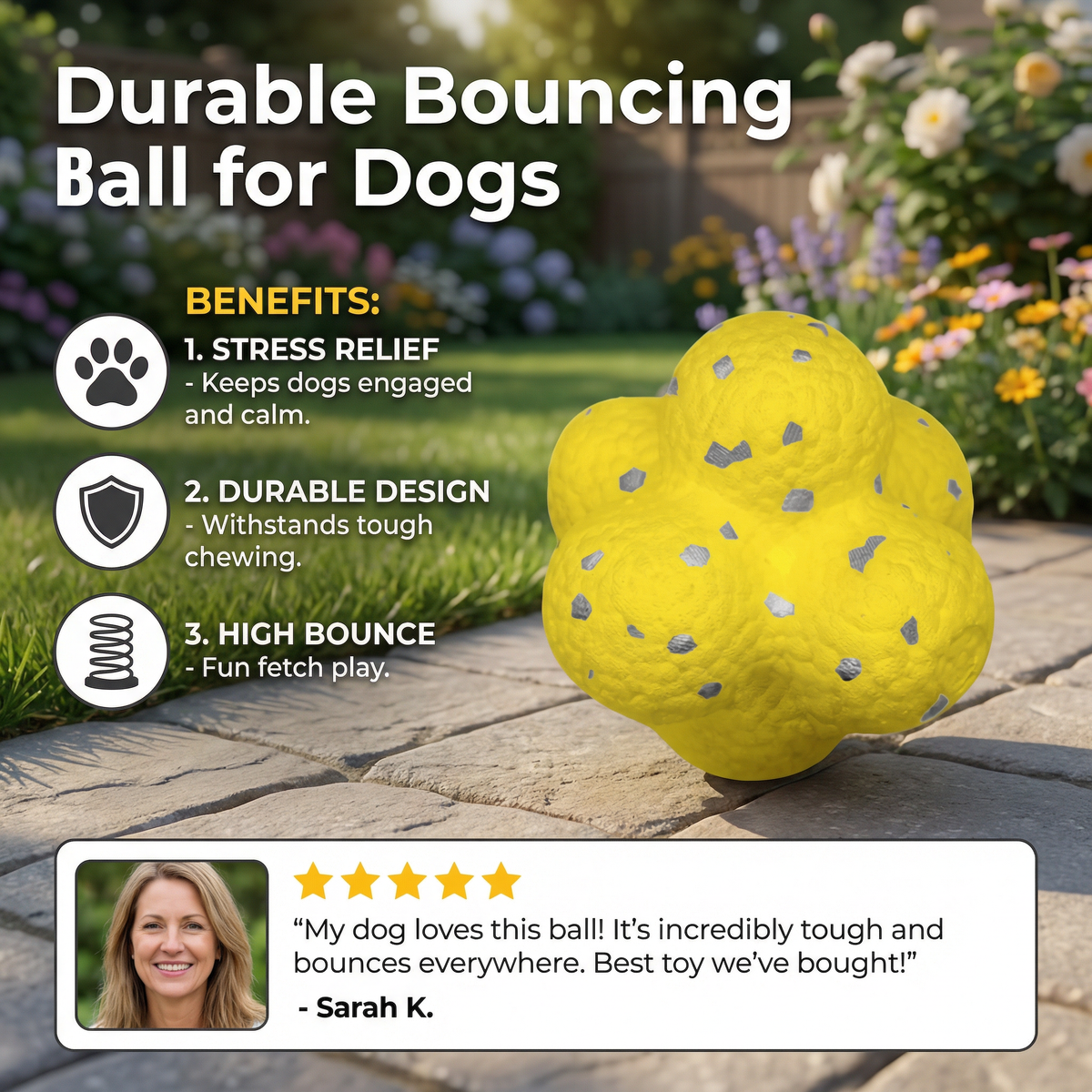 Bouncing Dog Play Ball in Canine-Friendly Colours