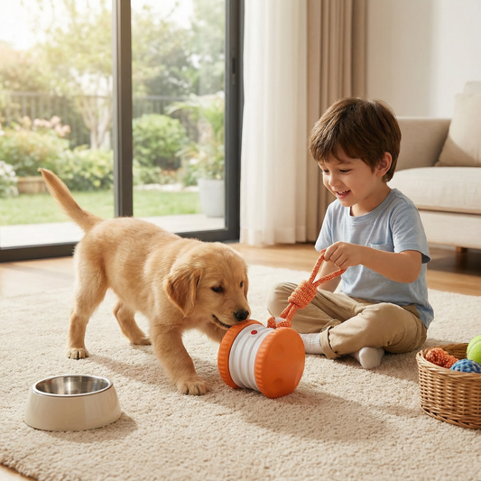 Interactive Dog Motion Ball with Rope