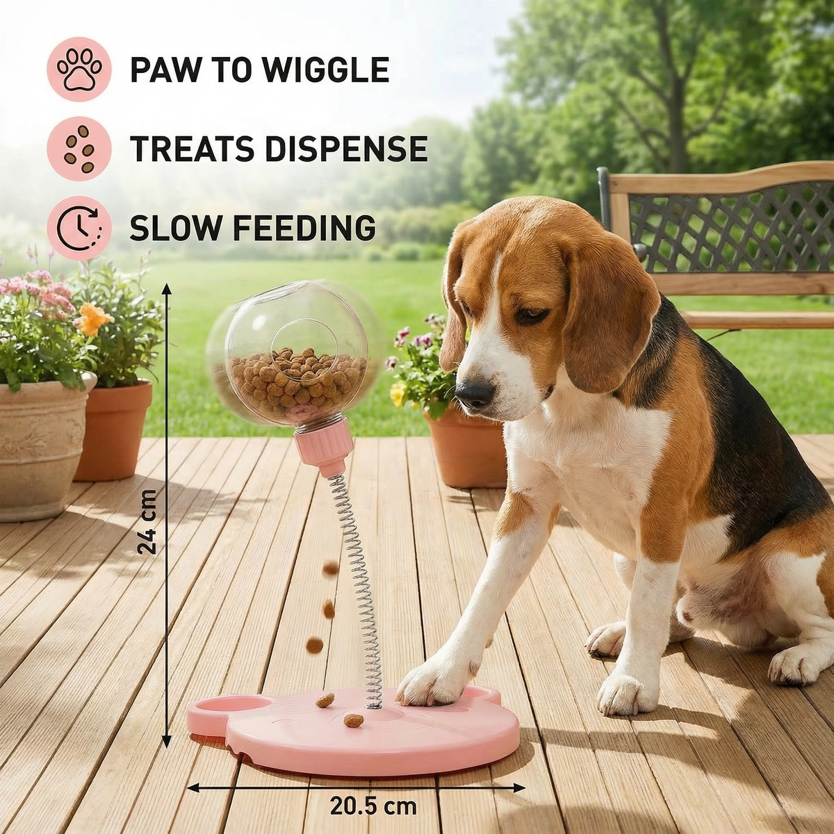 Wobbling Dog Treat Activity Toy