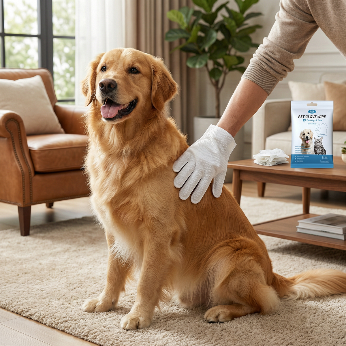 Glove-Style Pet Cleaning Wipes