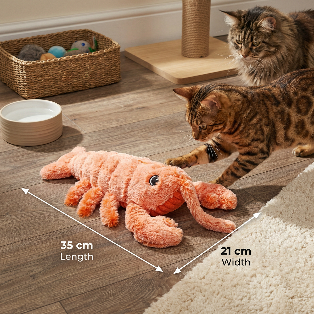 Moving Lobster Cat Activity Toy
