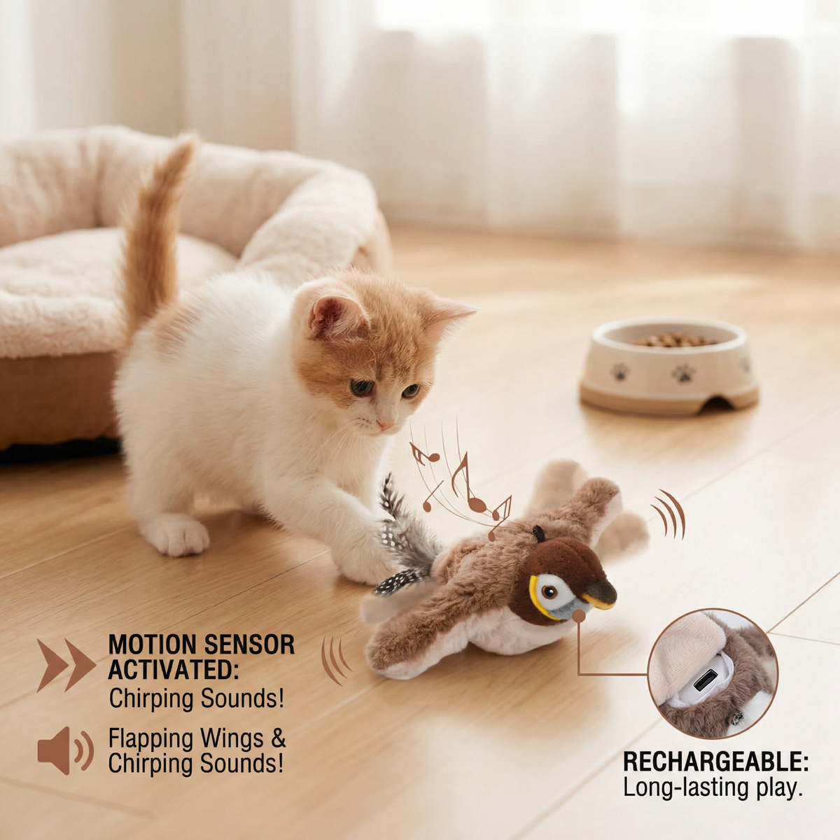 Flapping Bird Activity Toy for Cats