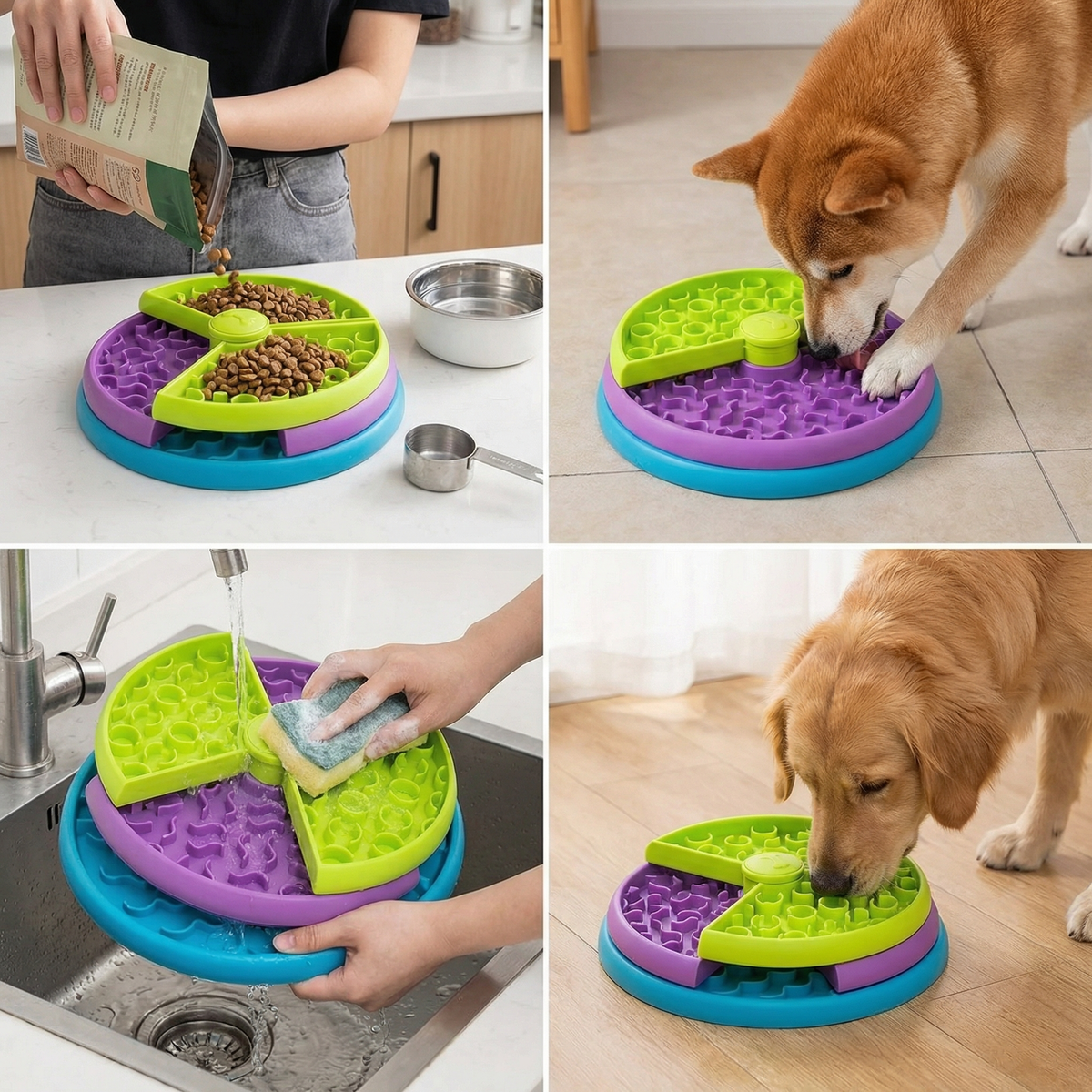 Multi-Level Pet Enrichment Feeding Bowl