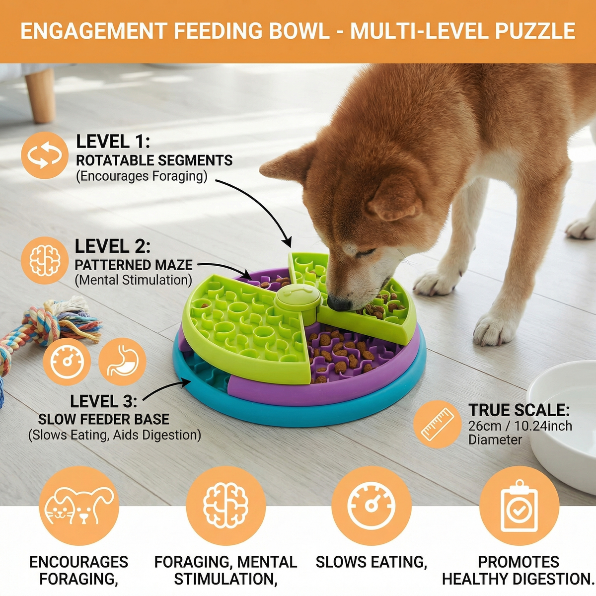 Multi-Level Pet Enrichment Feeding Bowl