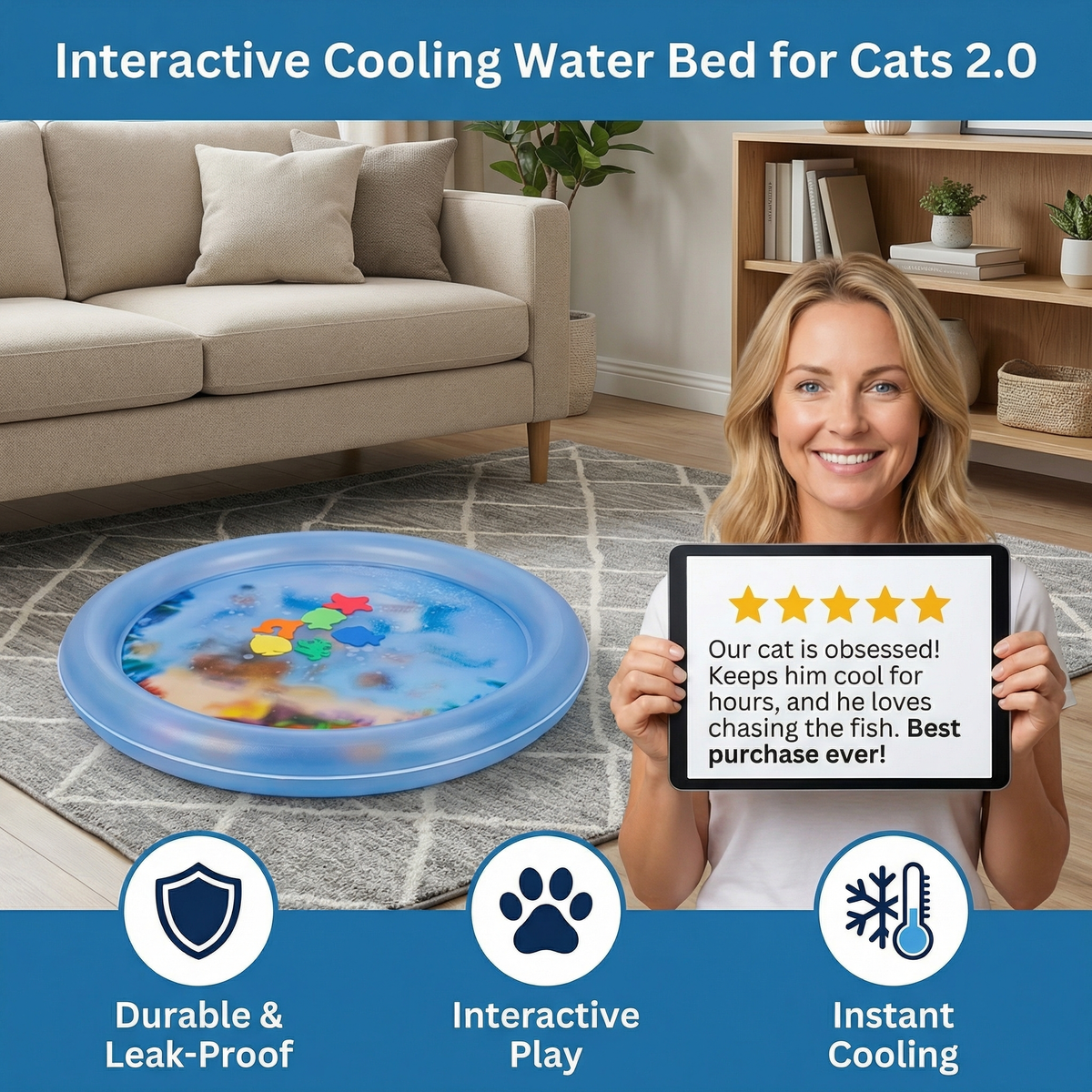 Cat Cooling Water Play Bed — Version 2.0