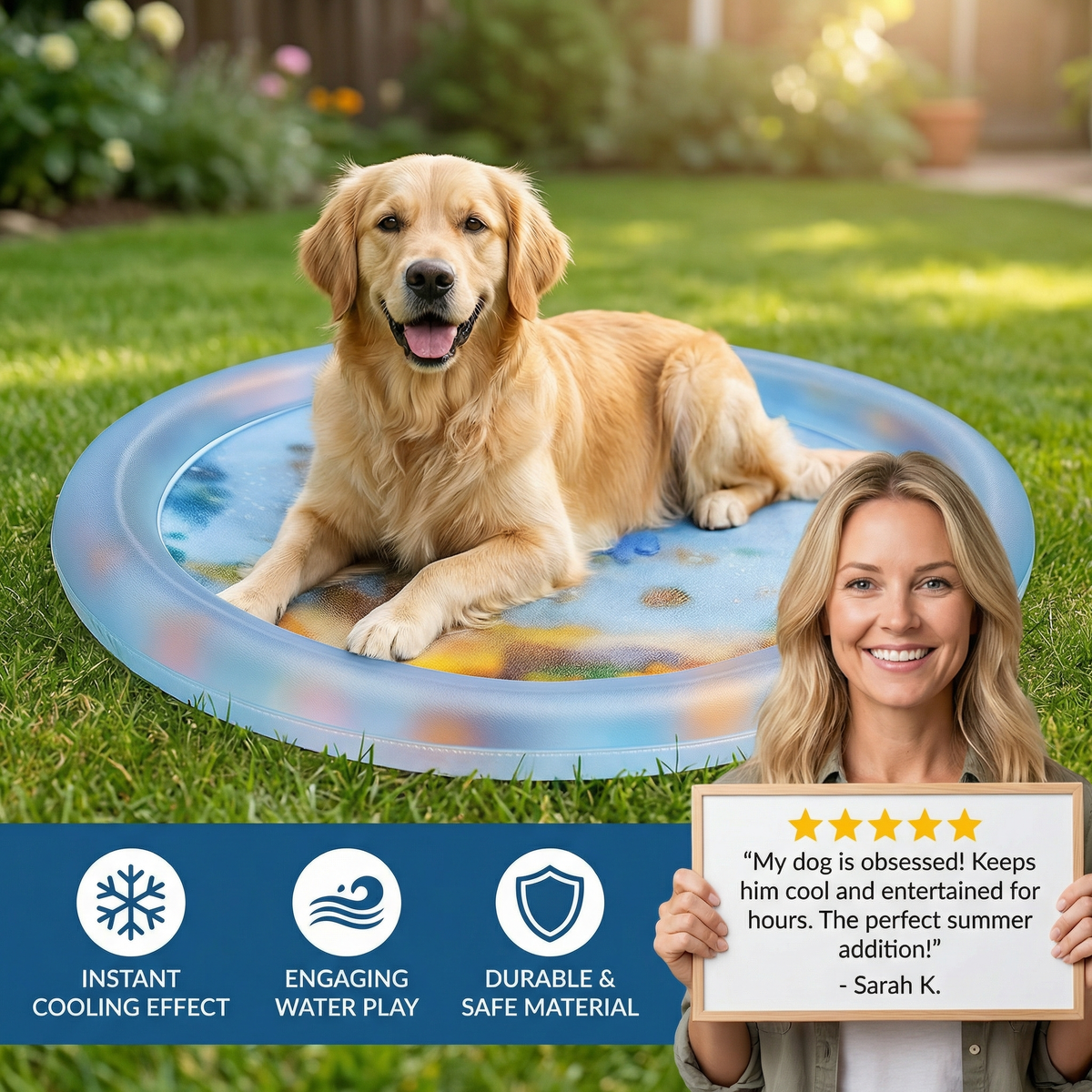 Dog Cooling Water Play Bed — Version 2.0
