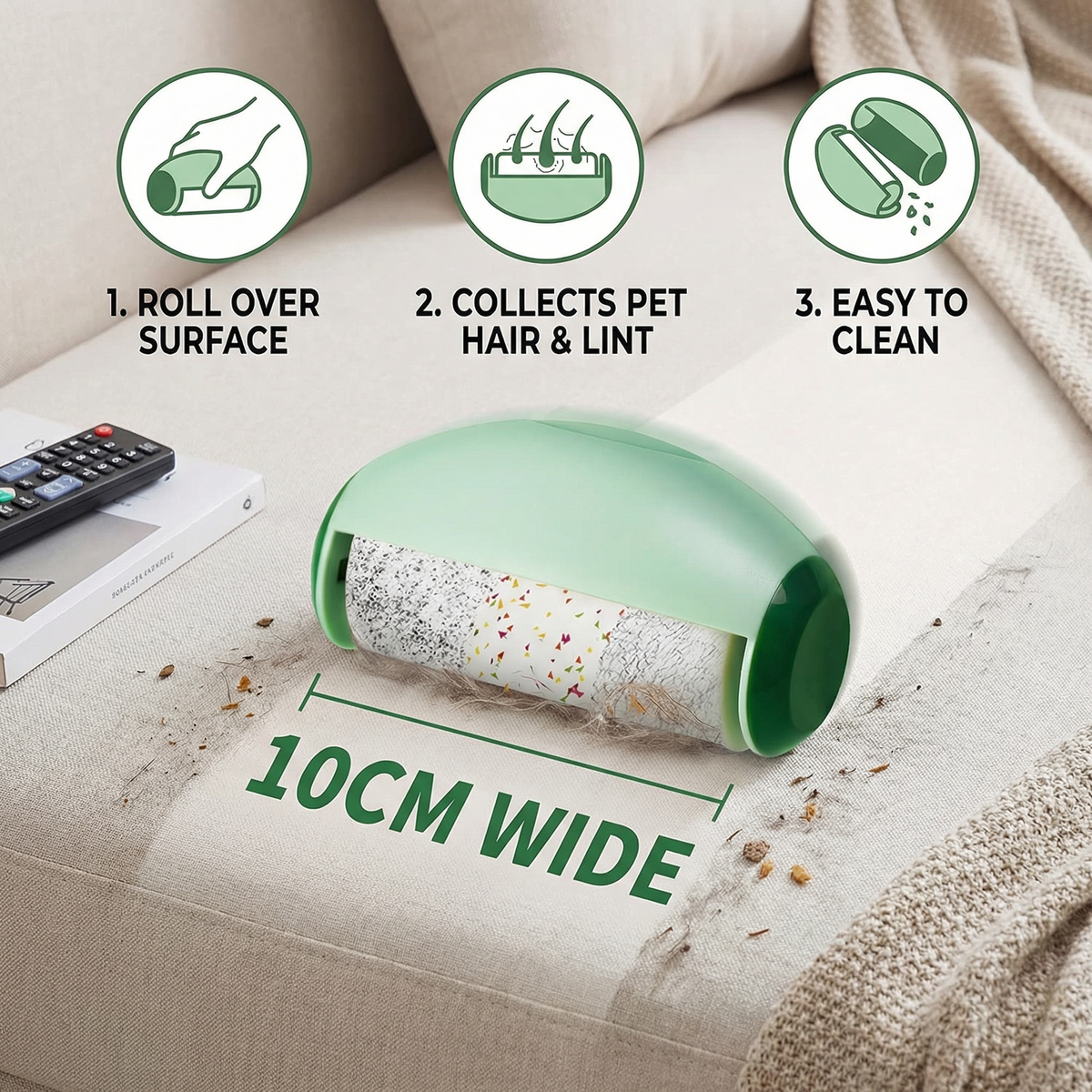 Reusable Pet Fur & Lint Cleaning Roller