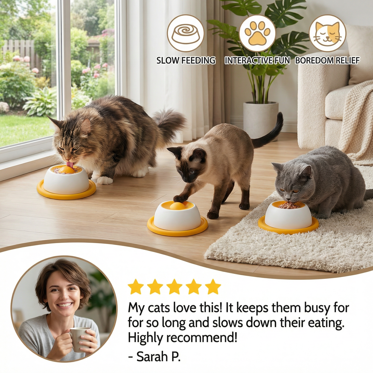 Textured Cat Licking Mat & Slow Feeder