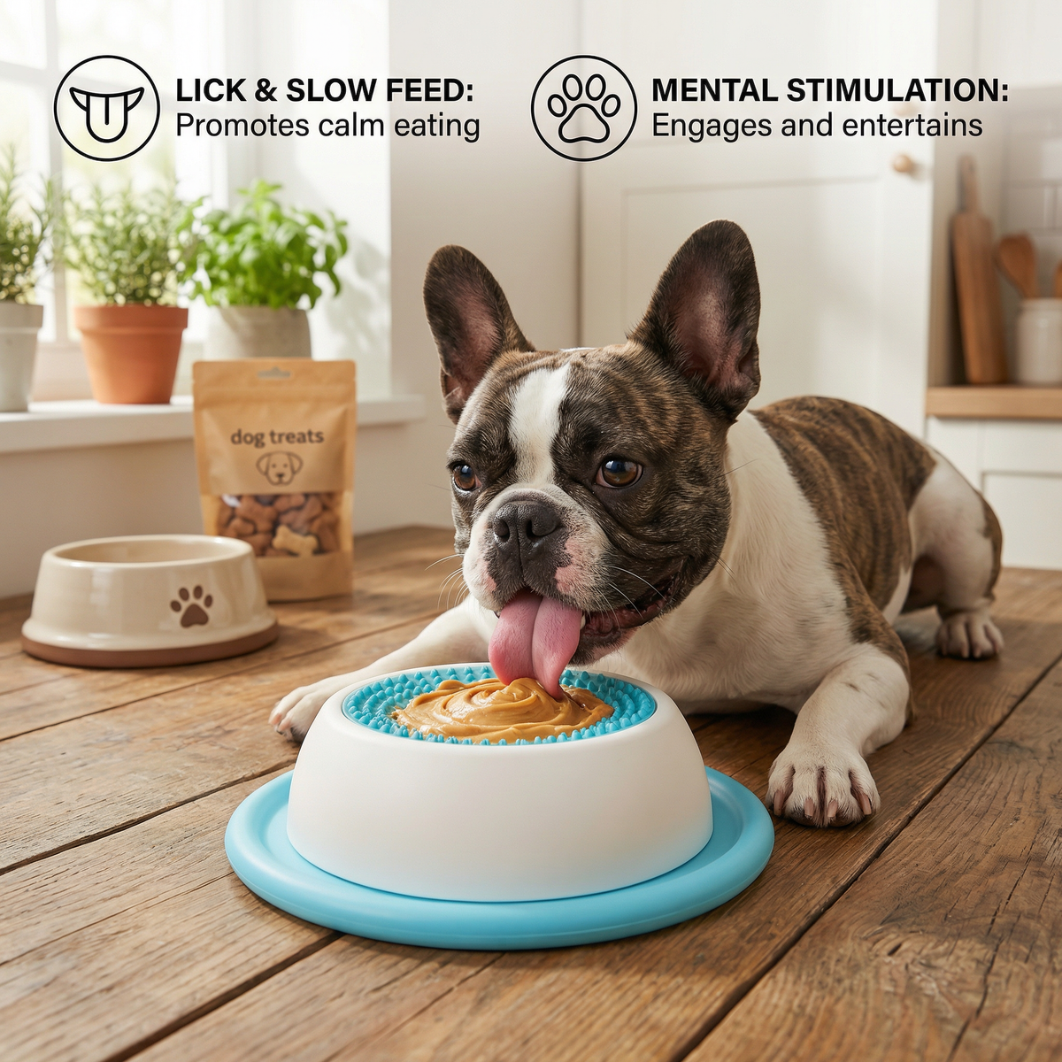 Textured Dog Licking Mat & Slow Feeder