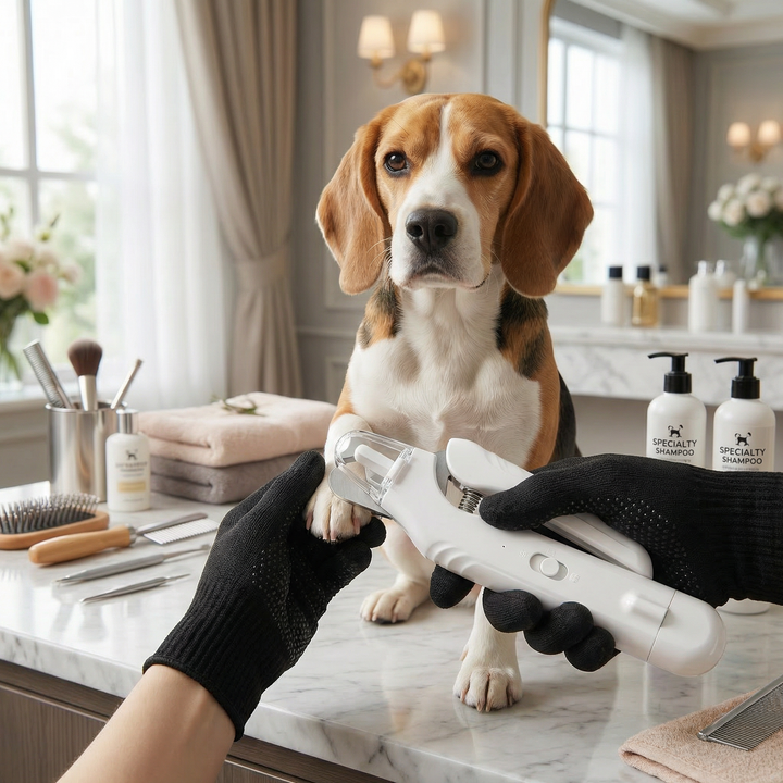Rechargeable Dog Nail Clippers with Smoothing Grinder
