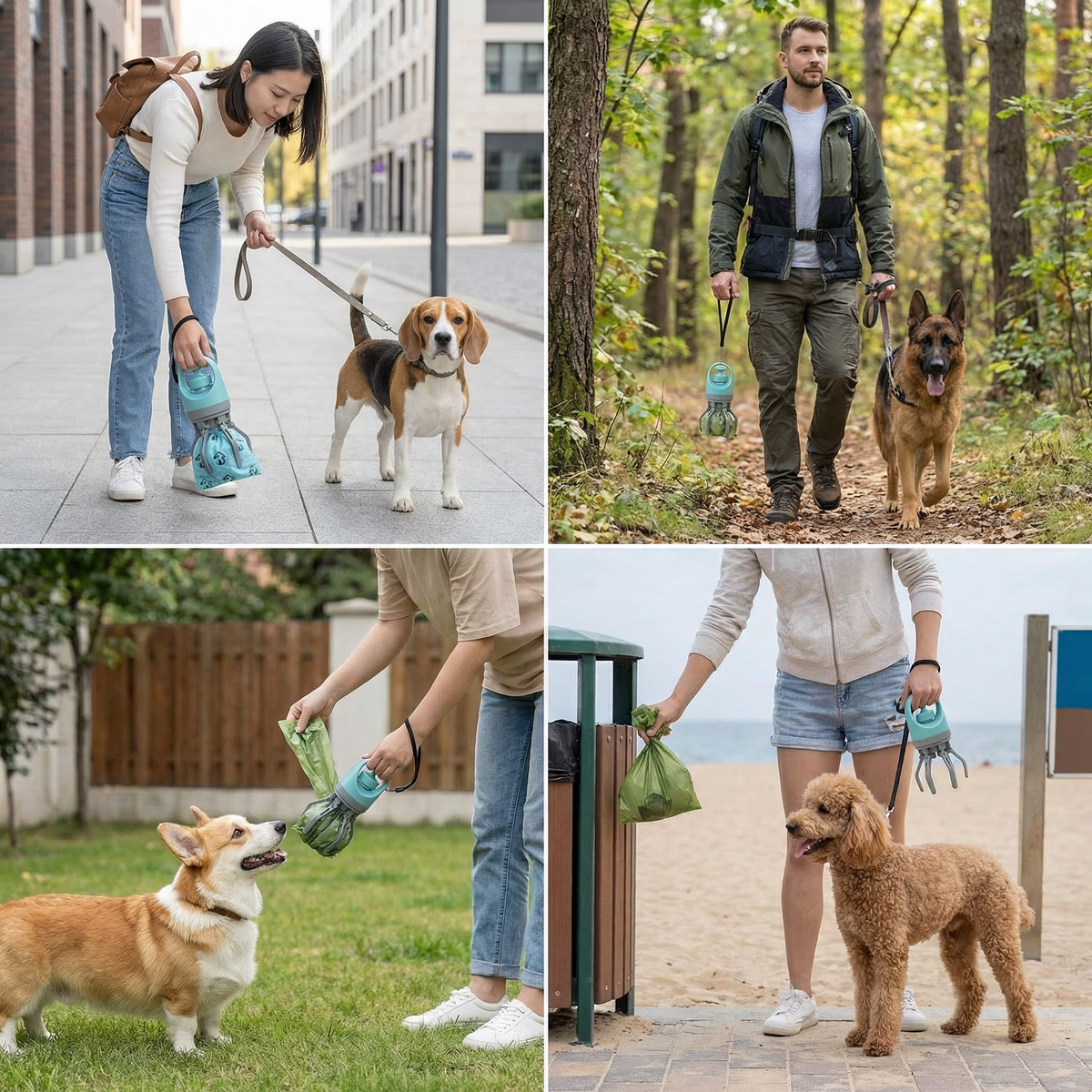 Portable Dog Poo Scoop & Bag Set