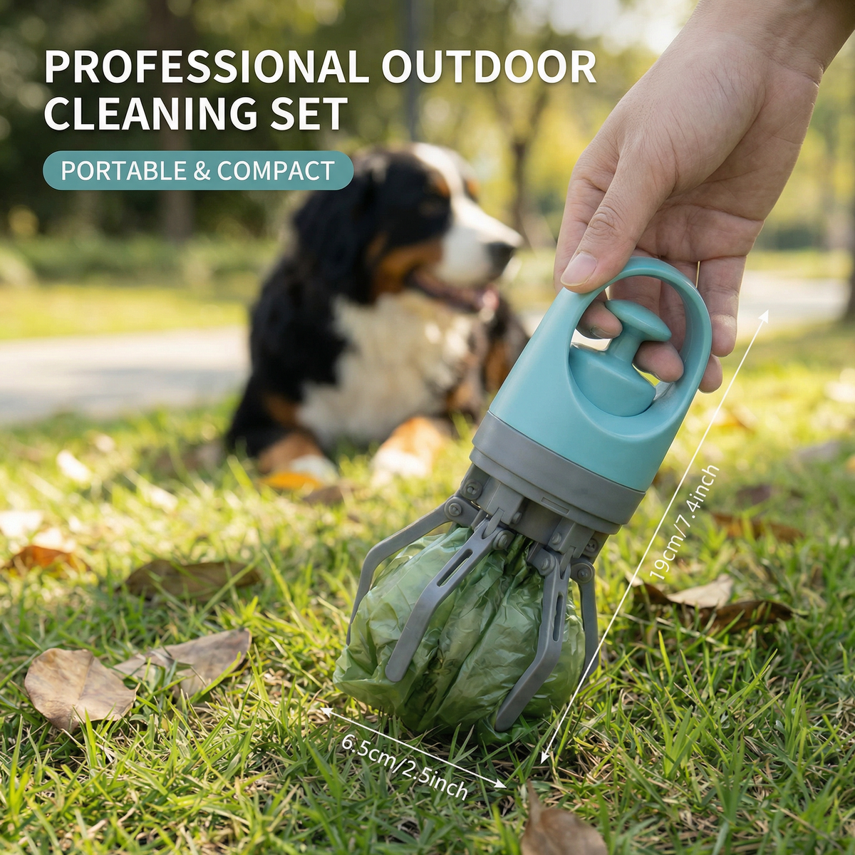 Portable Dog Poo Scoop & Bag Set