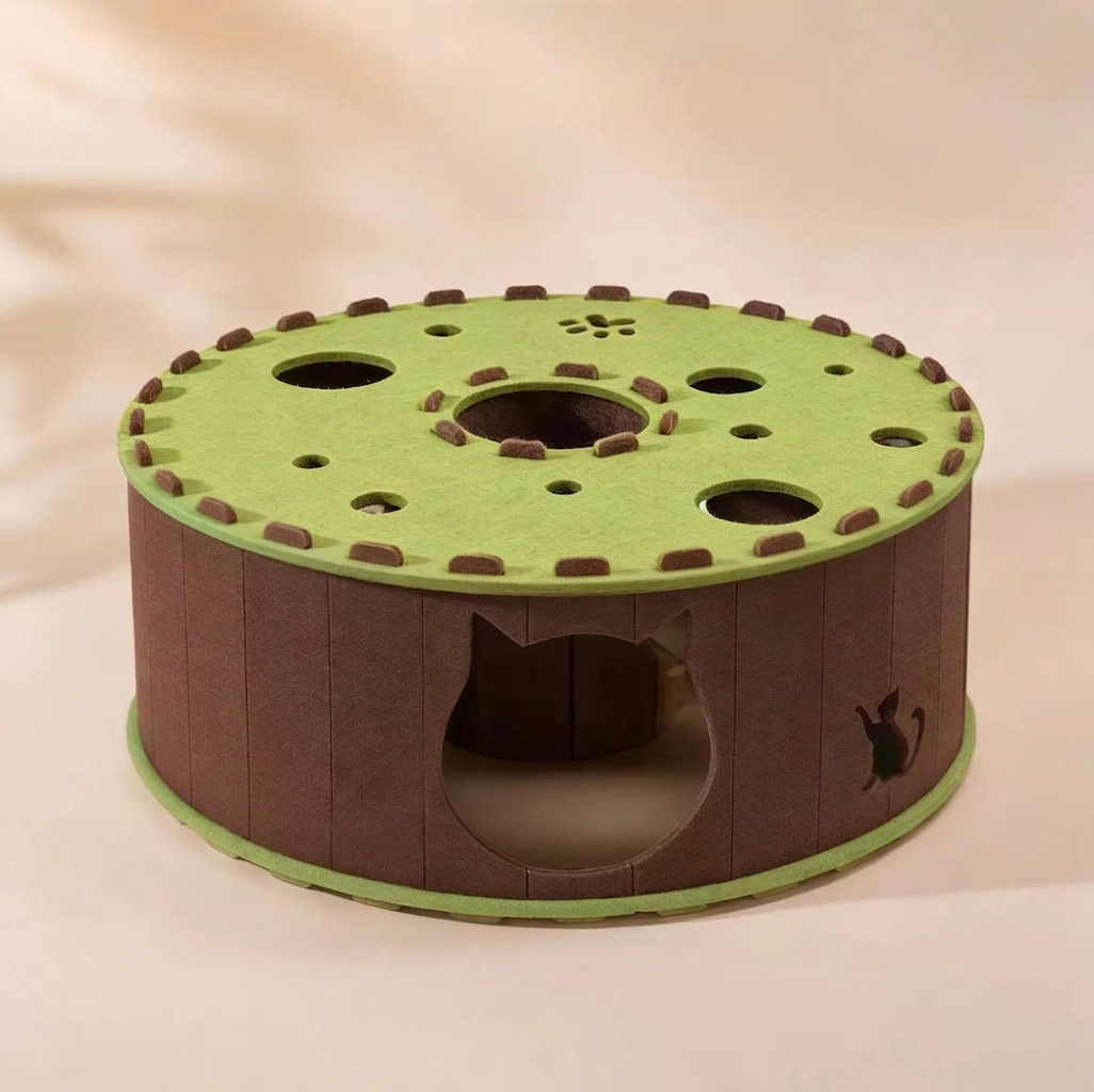 Foldaway Cat Tunnel House with Scratch & Rest Areas