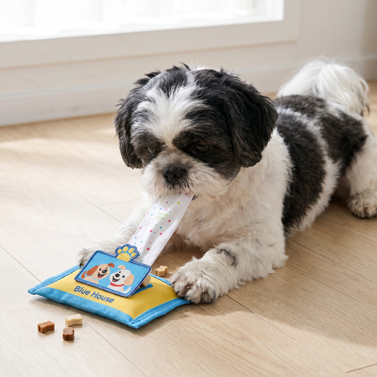 Wet-Wipe Style Dog Snuffle Toy with Treat Pocket