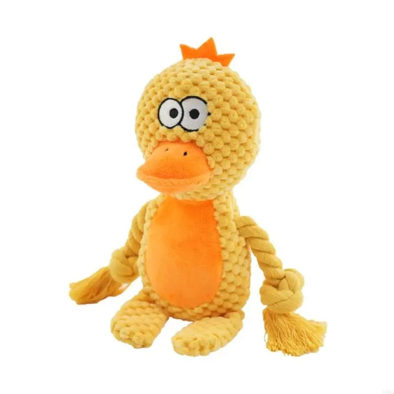 Plush & Cotton Rope Squeaky Dog Toy